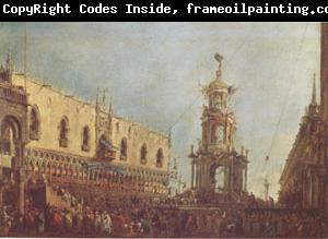 Francesco Guardi The Doge Takes Part in the Festivities in the Piazzetta on Shrove Tuesday (mk05)